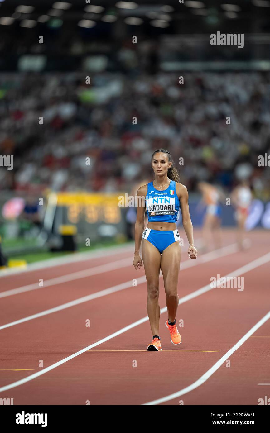 Dalia Kaddari participating in the 4X100 meters relay at the World