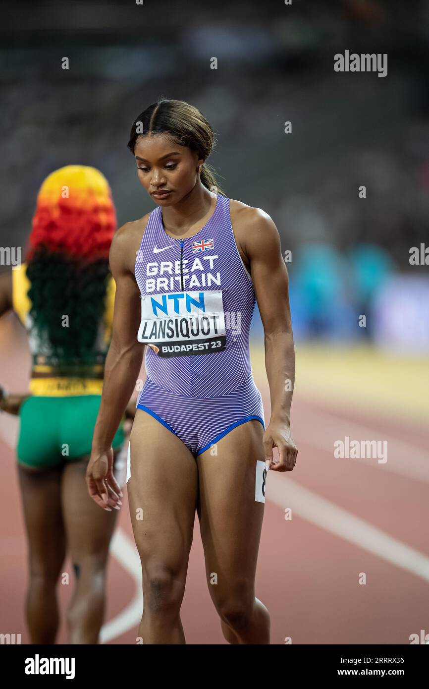 ImaniLara Lansiquot participating in the 4X100 meters relay at the