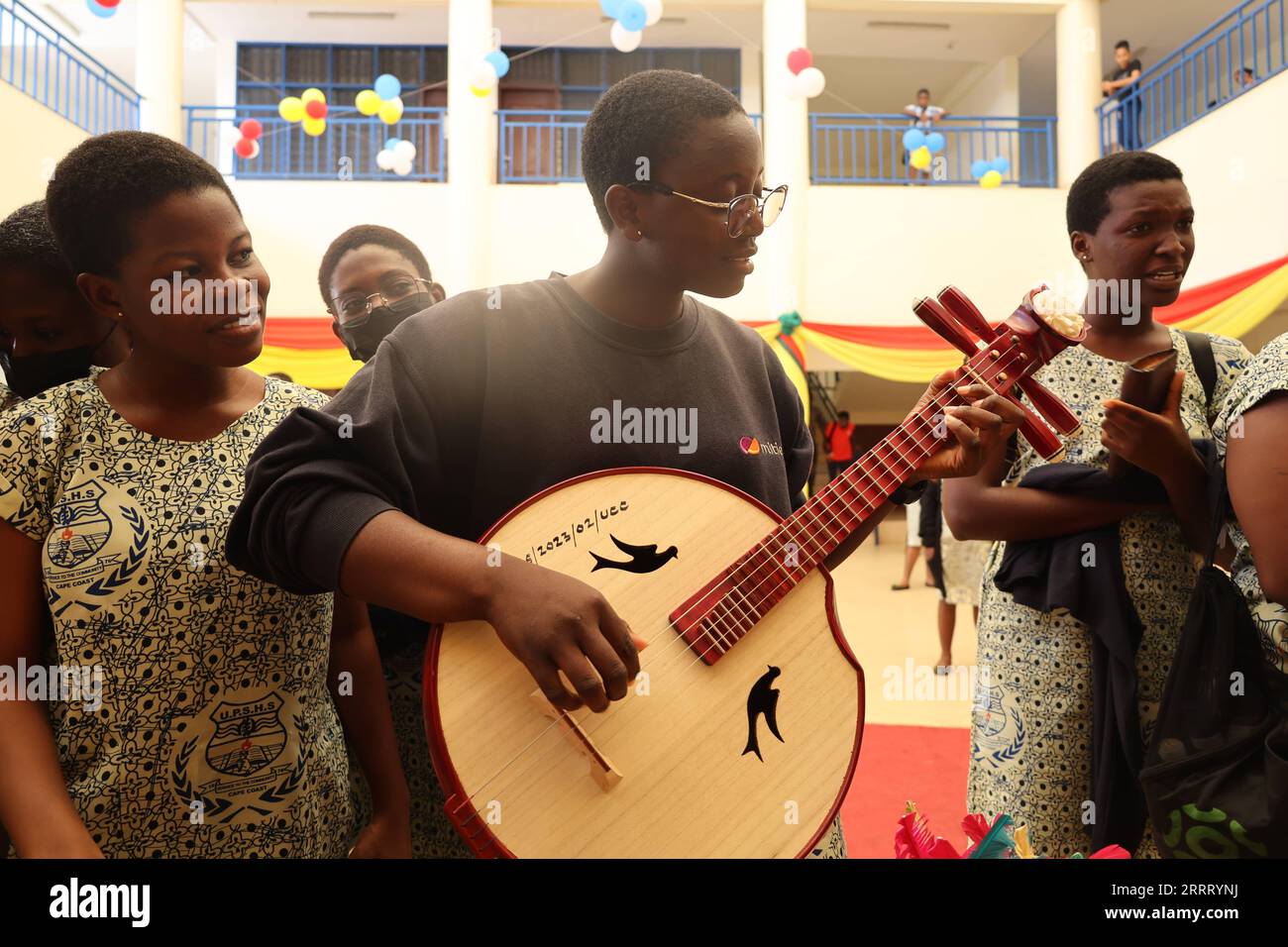 Musical Instrument Week 230619 -- ACCRA, June 19, 2023 -- A student plays a traditional Chinese ...