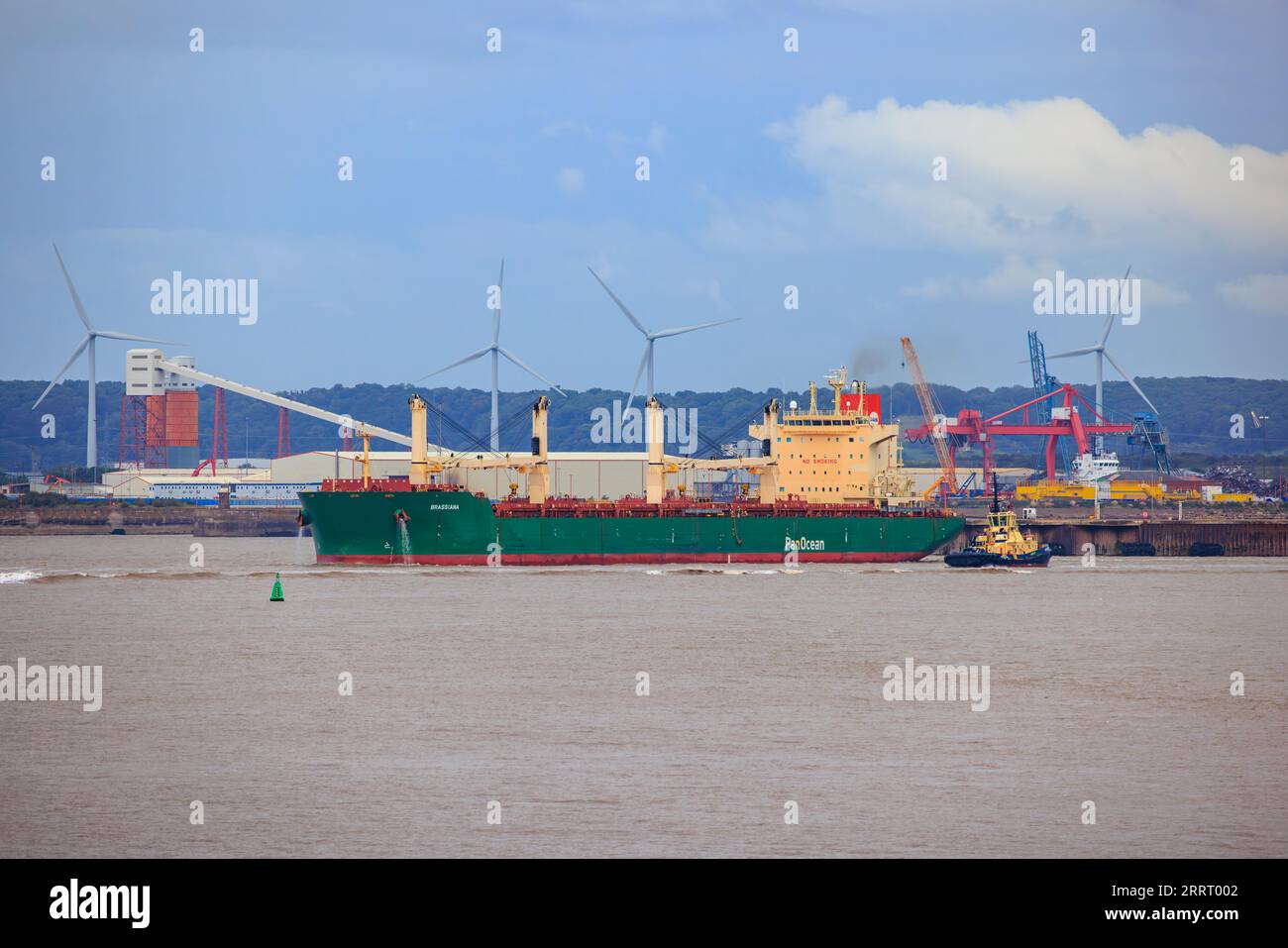Brassiana bulk carrier leaving Royal Portbury docks Stock Photo