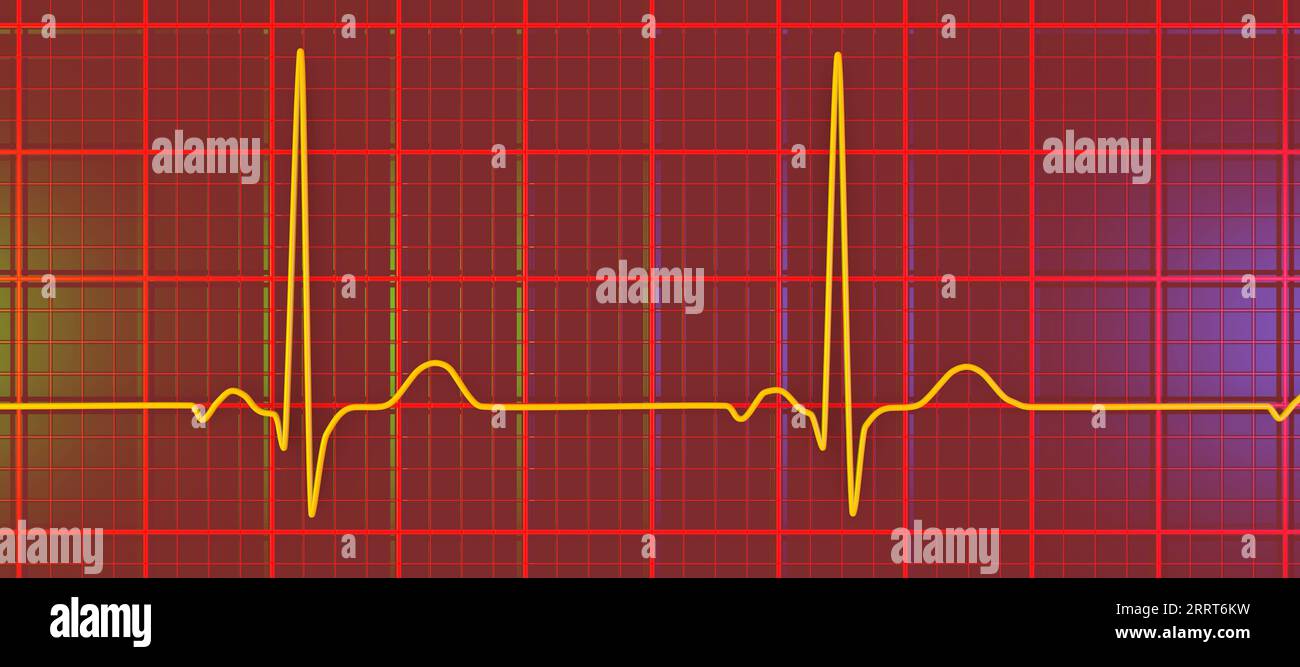 Healthy heartbeat rhythm, illustration Stock Photo - Alamy