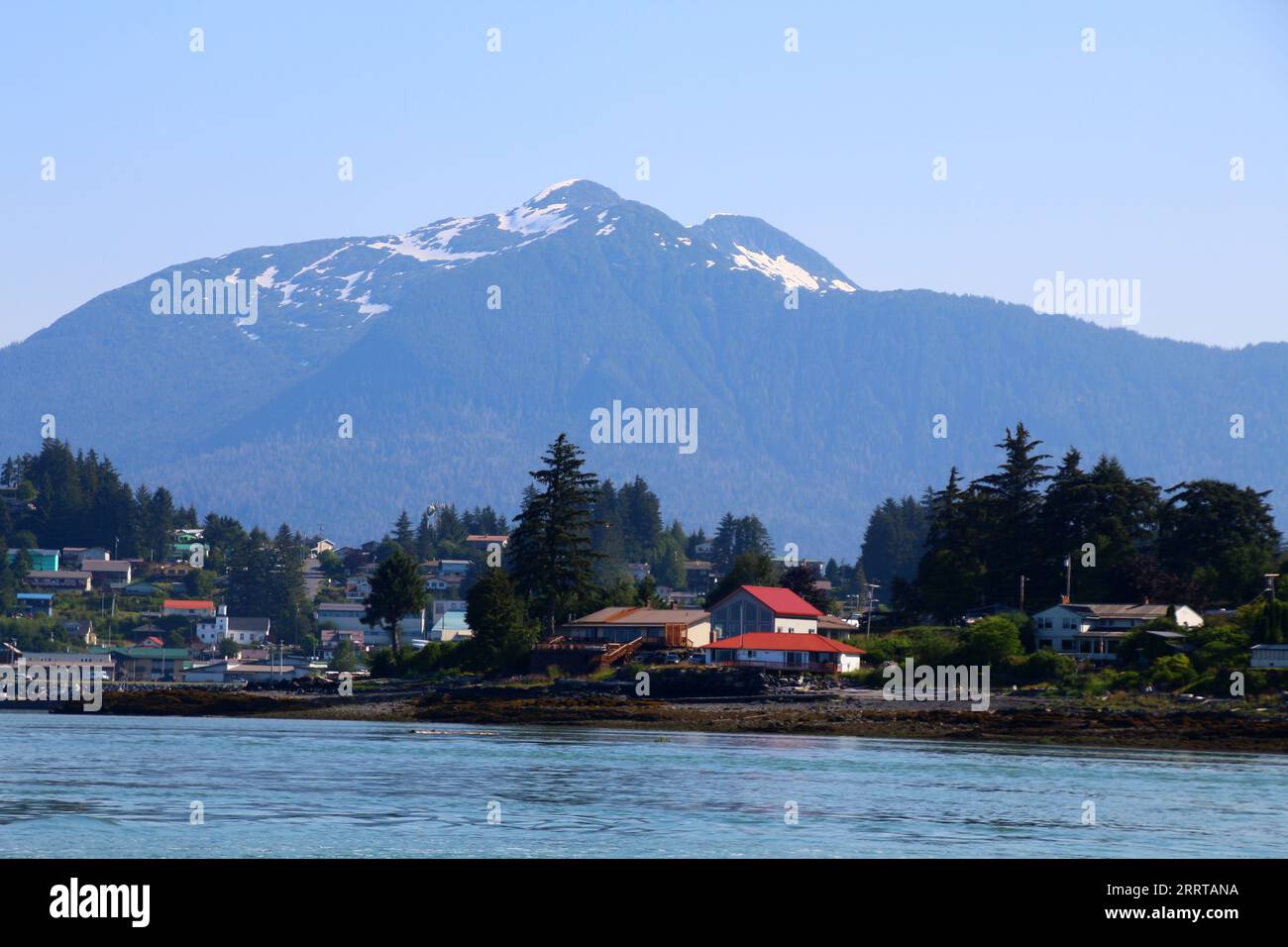 Wrangell, one of Alaska's oldest and most historic island towns Stock