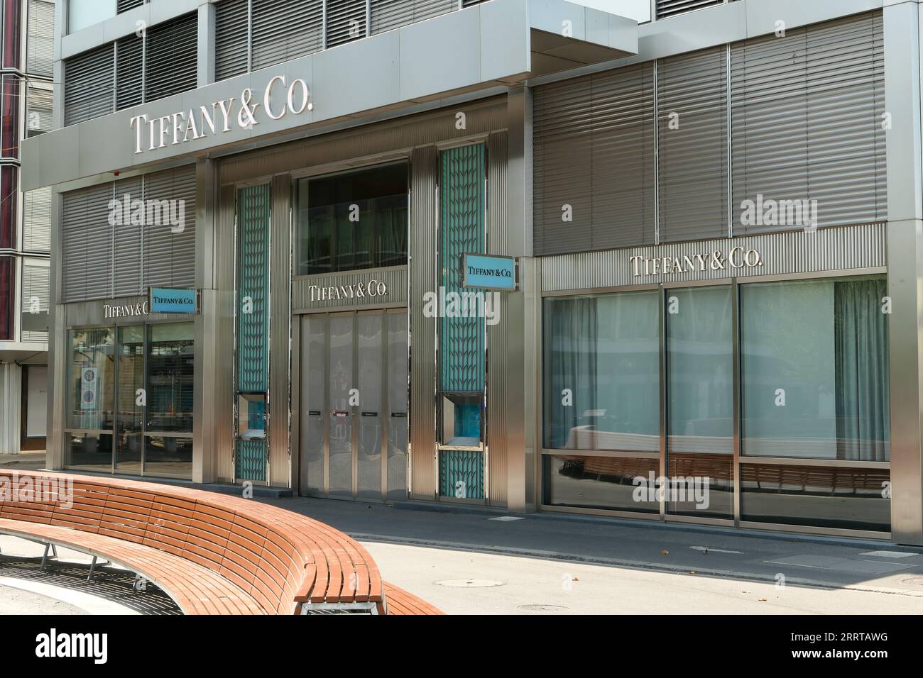 Geneva, switzerland. August 13. 2023. Tiffany and co store. Famous