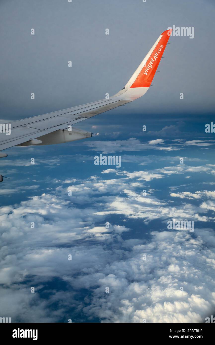 Thailand 29th aug 2023 the logo of the airline company thai vietjet