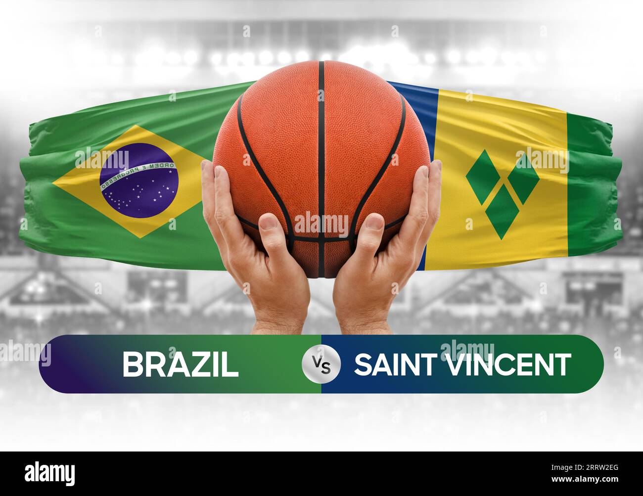 Brazil vs Saint Vincent Grenadines national basketball teams basket