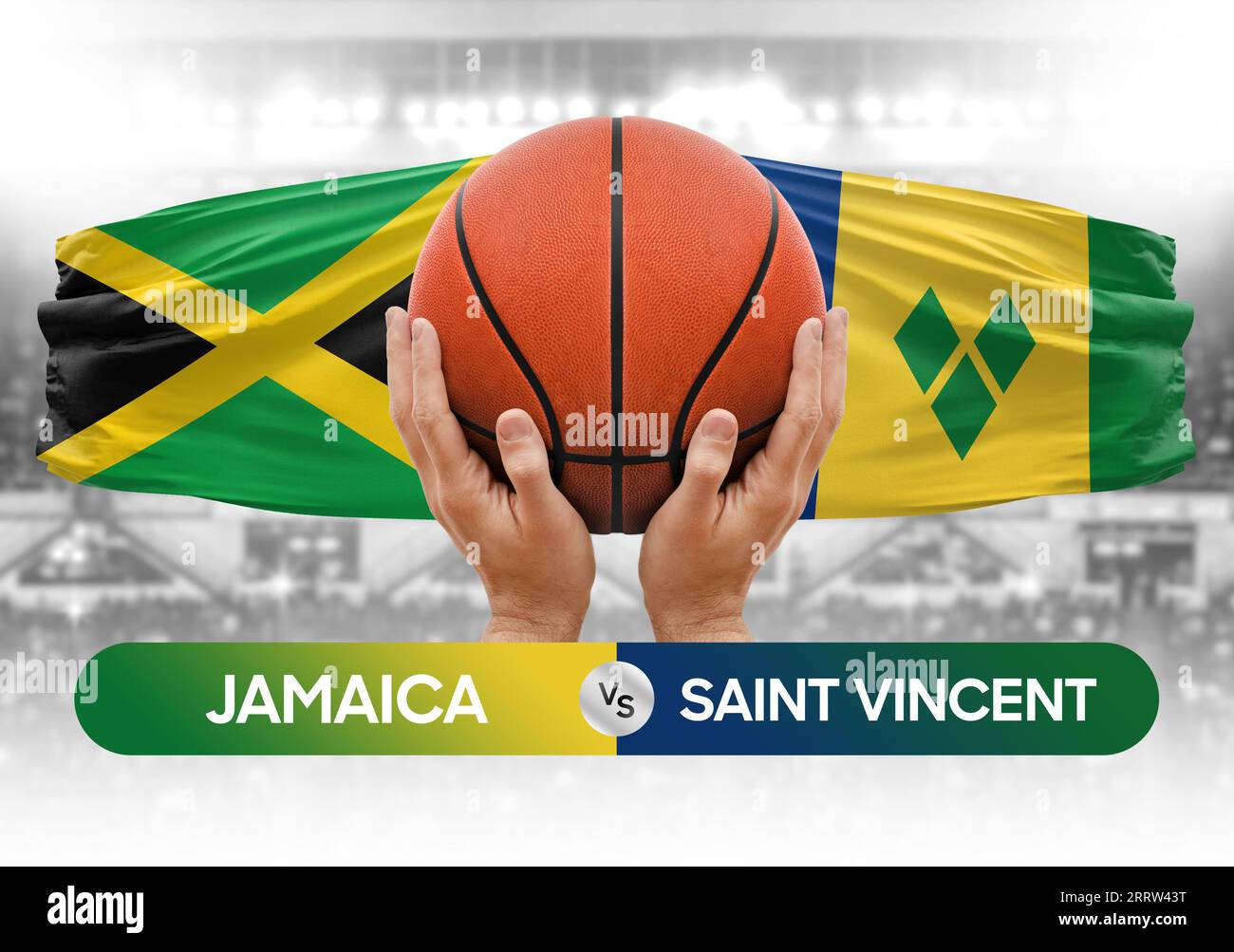 Jamaica vs Saint Vincent Grenadines national basketball teams basket ...