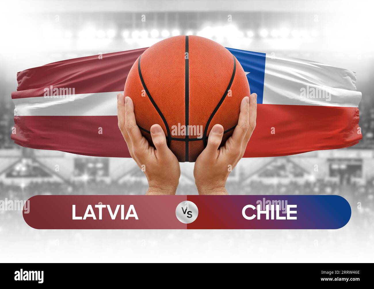 Latvia vs Chile national basketball teams basket ball match competition