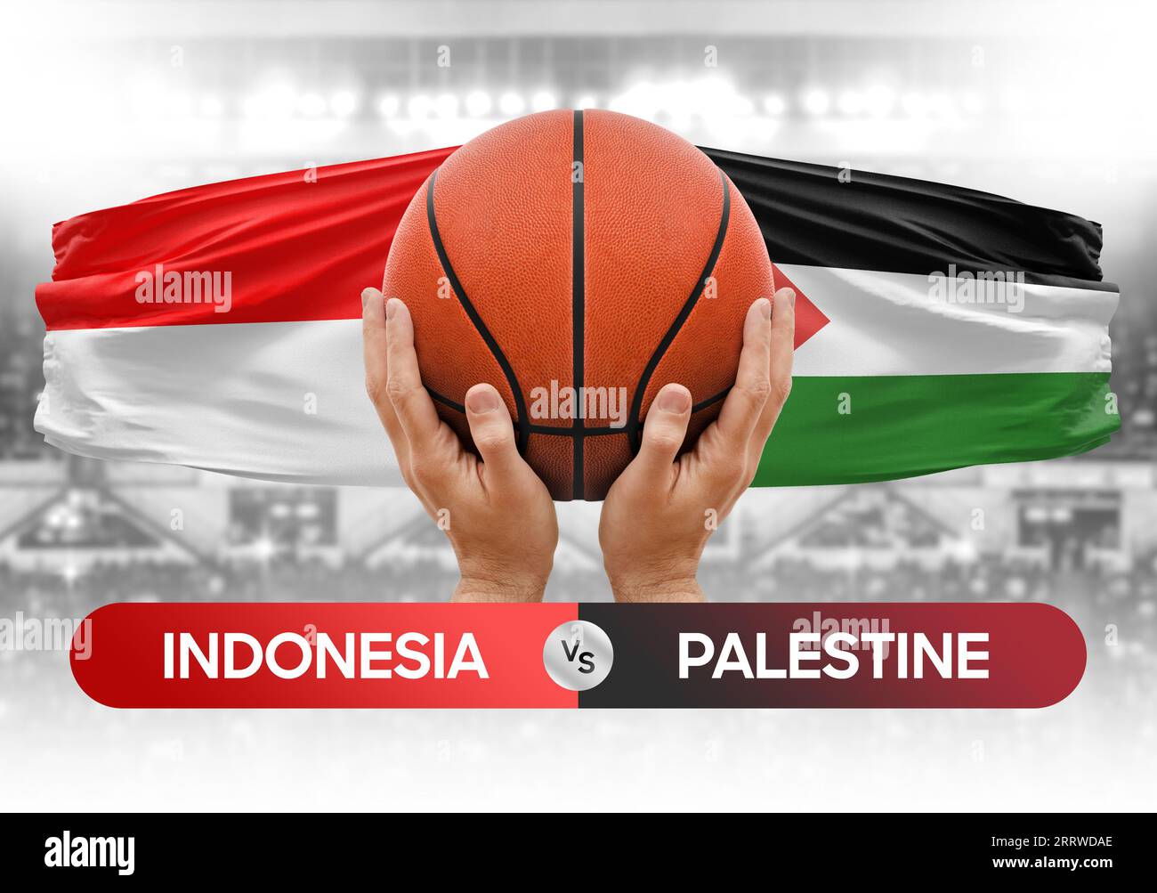 Indonesia vs Palestine national basketball teams basket ball match