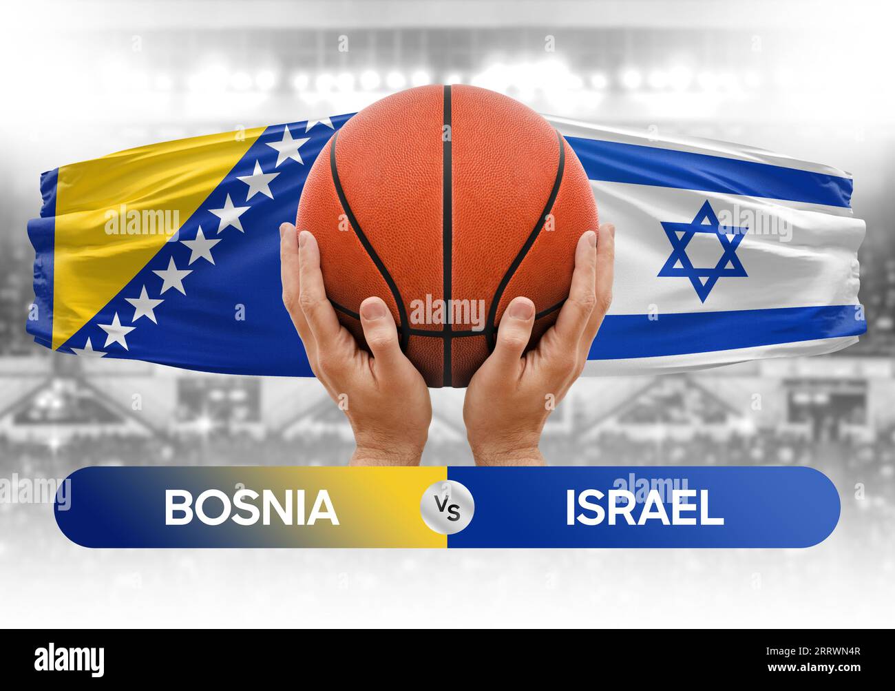 Bosnia vs Israel national basketball teams basket ball match competition  cup concept image Stock Photo - Alamy