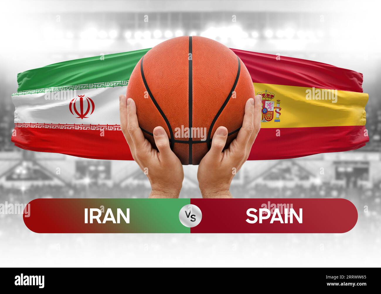 Iran vs Spain national basketball teams basket ball match competition