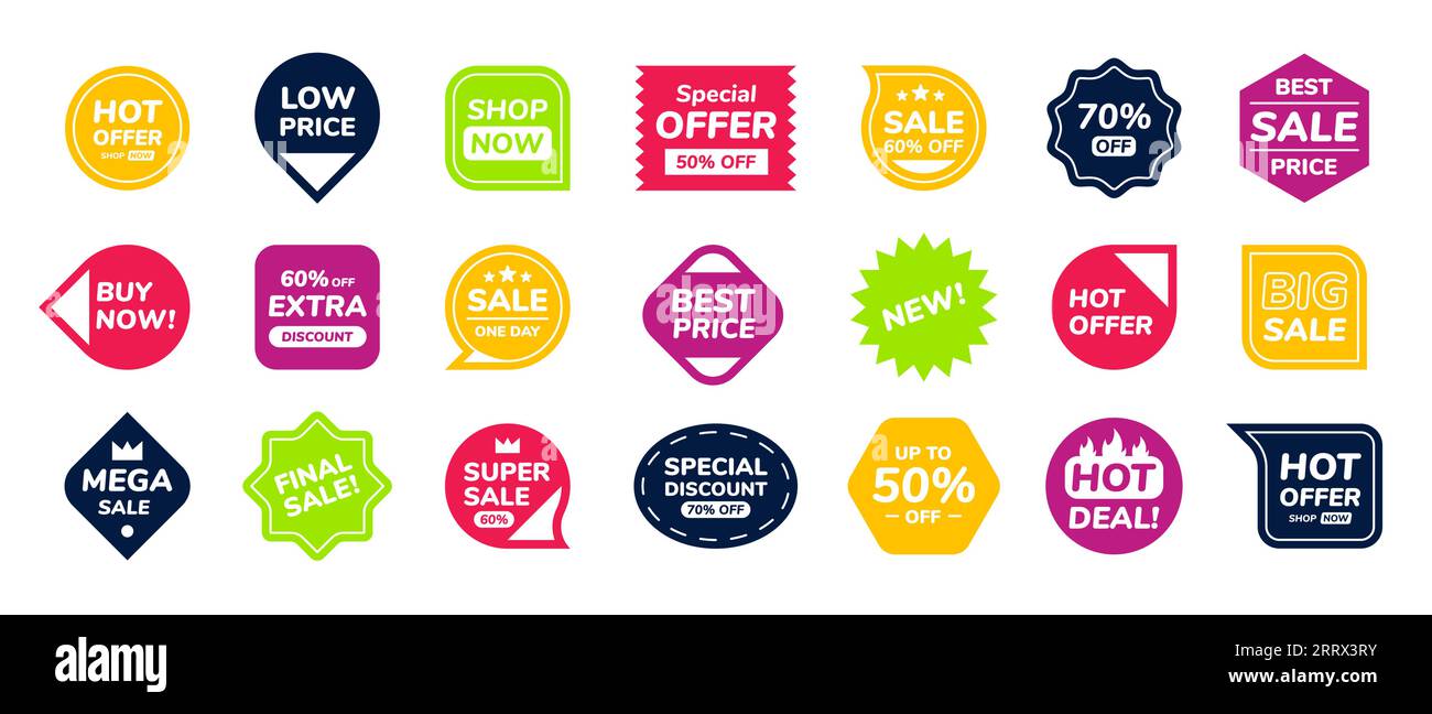 Stickers templates Stock Vector Images - Alamy
