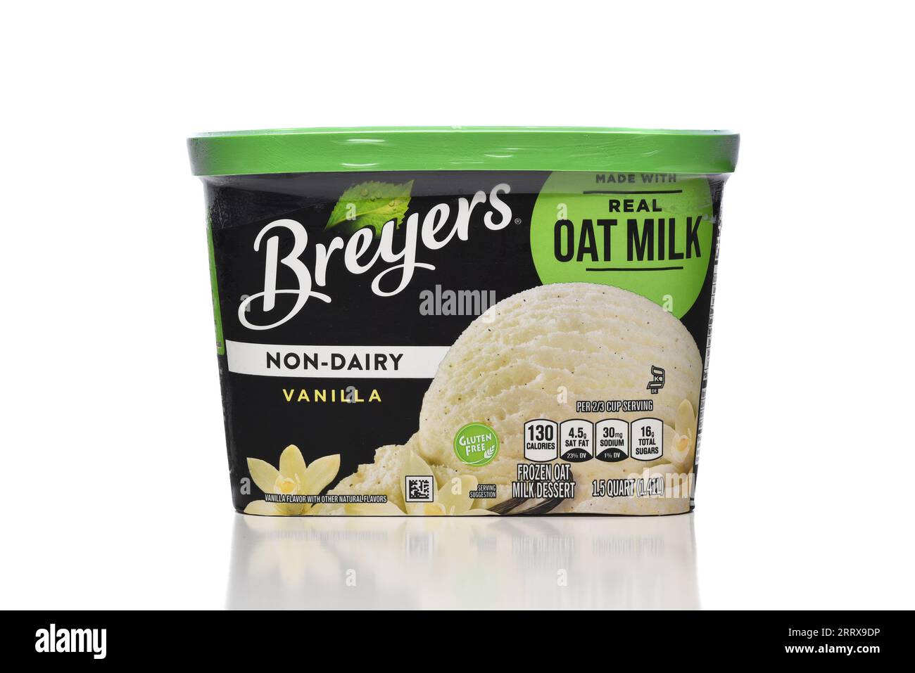 IRVINE, CALIFORNIA 4 SEPT 2023 A carton of Breyers NonDairy Vanilla