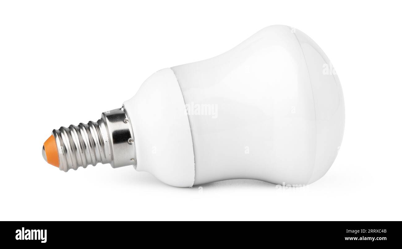 One light bulb isolated on white background Stock Photo - Alamy