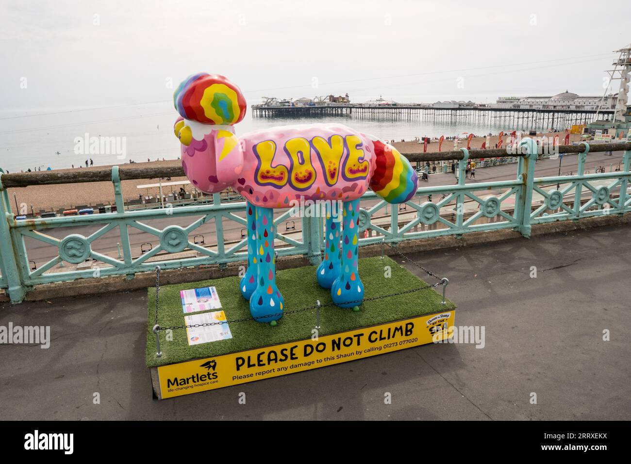 Shaun the Sheep statues in Brighton England UK 8th September 2023