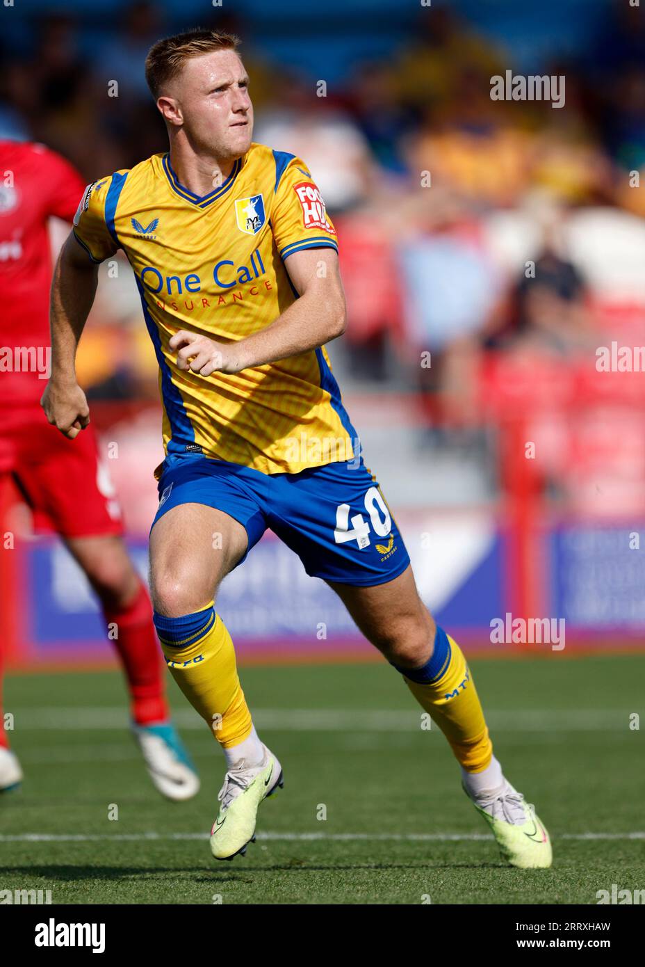 Mansfield Town's Davis Keillor-Dunn in action during the Sky Bet League Two match at the Wham Stadium, Accrington. Picture date: Saturday September 9, 2023. Stock Photo
