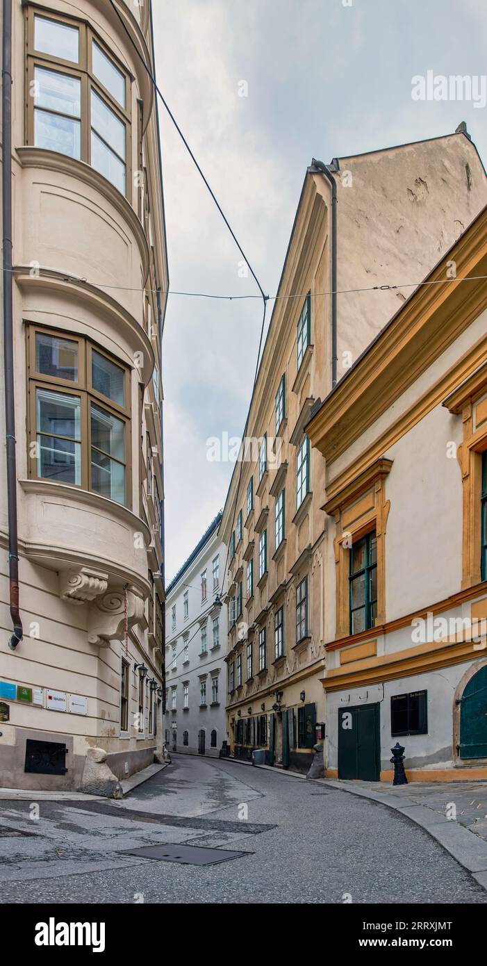 Die Schönlaterngasse in Wien Stock Photo