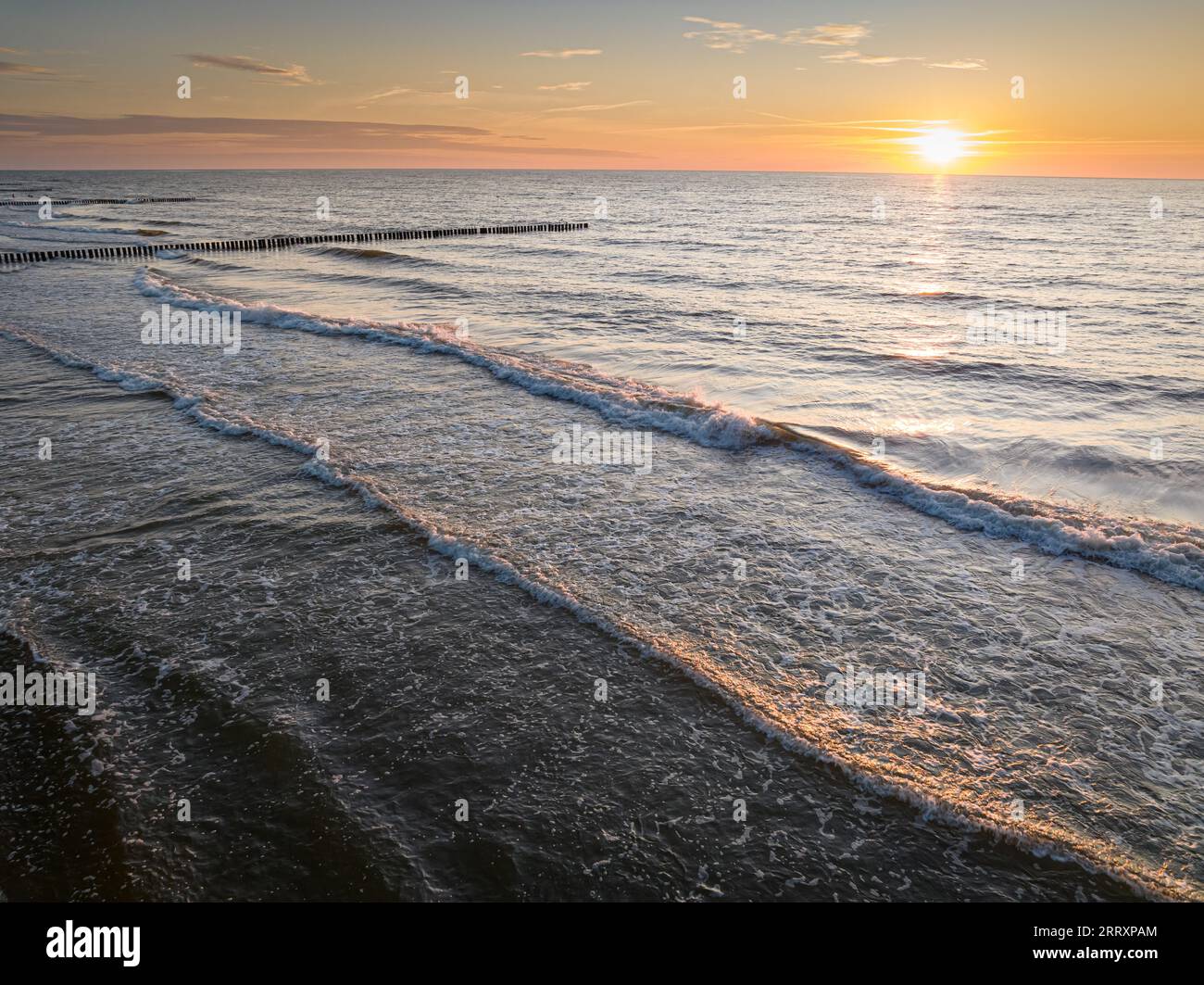 Golden sunset above baltic sea hi-res stock photography and images - Alamy