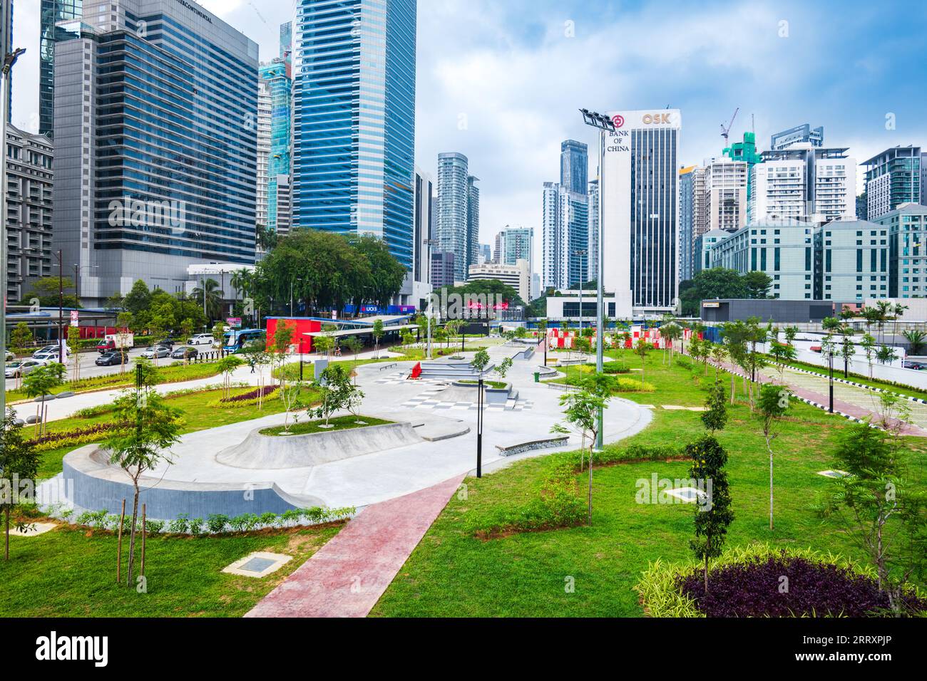 Kuala Lumpur, Malaysia - 08.21.20023: Skatepark in Kuala Lumpur city