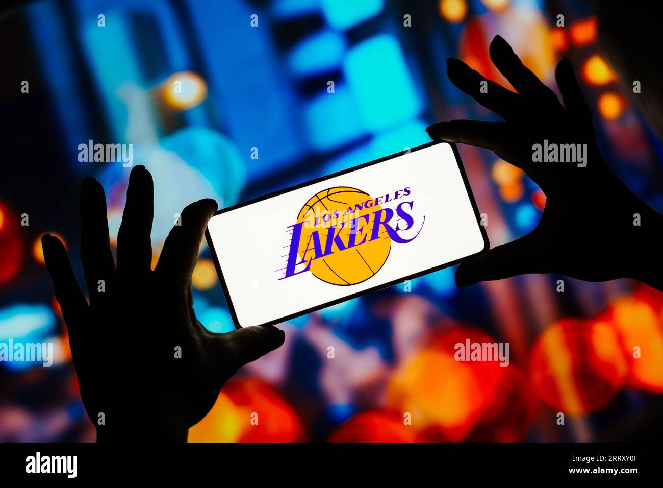 Los angeles lakers logo hi-res stock photography and images - Alamy