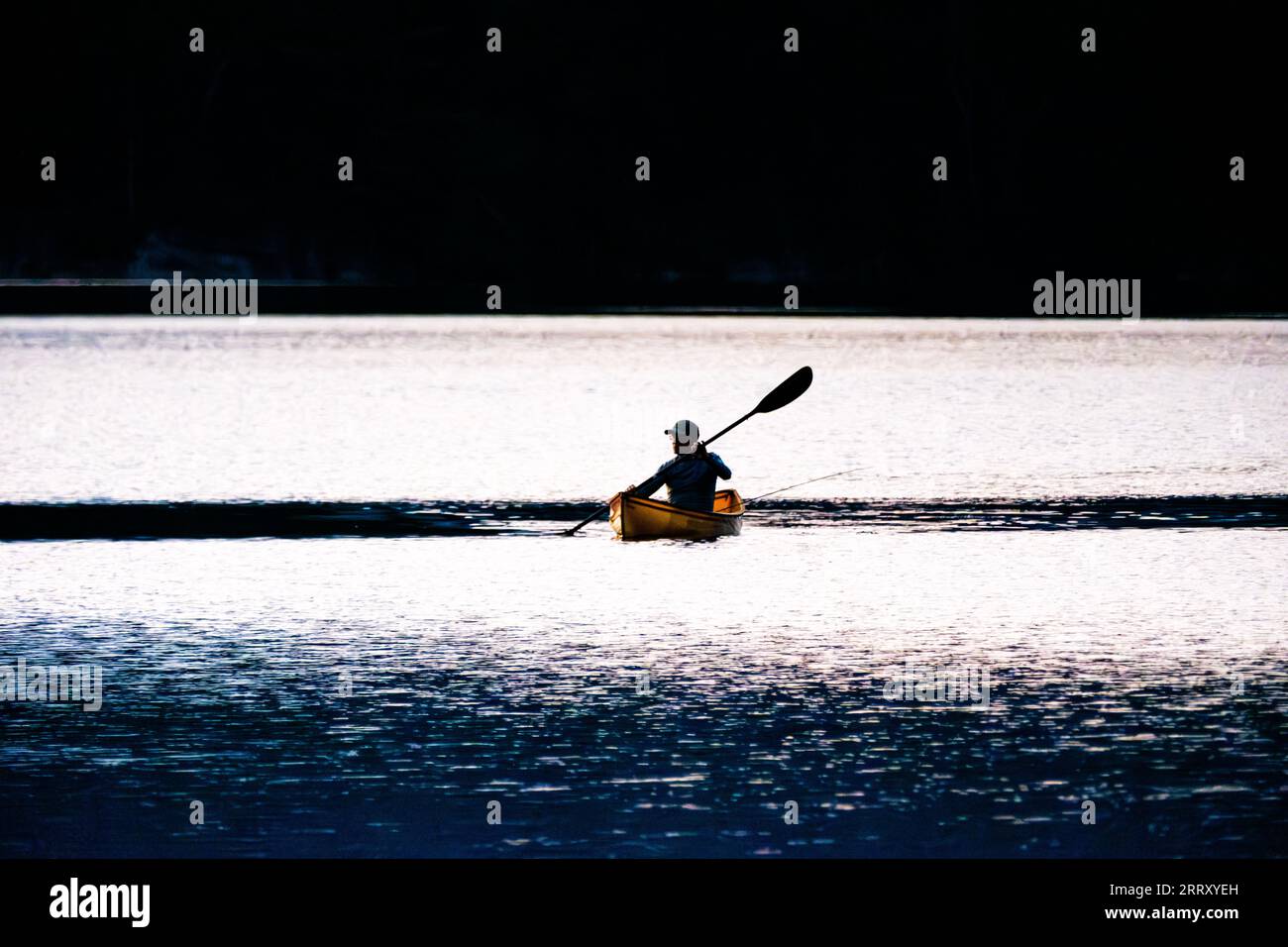 Canoeing in the Adirondack Mountains of New York State, USA, Essex