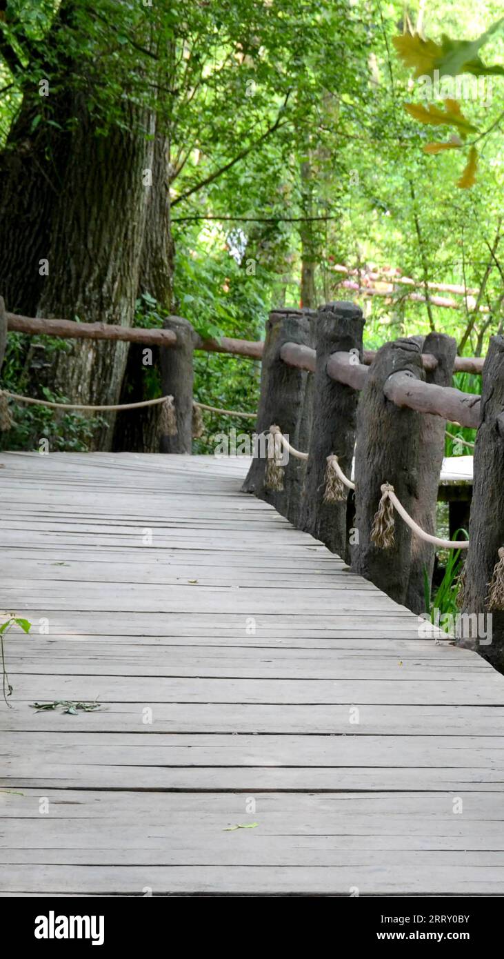 Wooden pedestrian footbridge spring hi-res stock photography and images ...