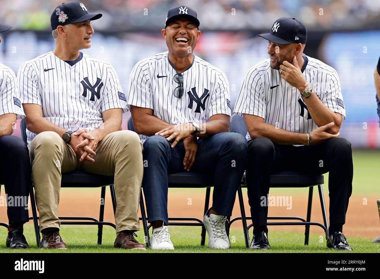 New York,NY-September 26: Mariano Rivera and Derek Jeter and Andy Pettitte  at Mariano Rivera