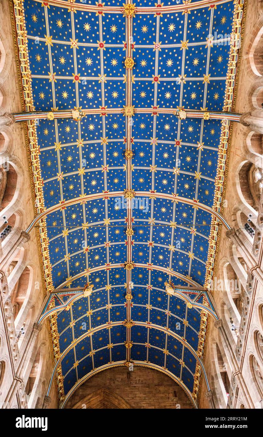 Ornate ceiling in Carlisle Cathedral, Carlisle, Cumbria Stock Photo