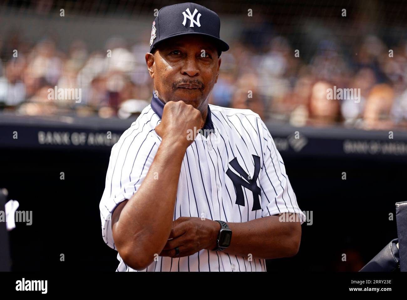 Former New York Yankees Willie Randolph is seen during Yankees Old-Timers Day ceremony before a baseball game against the Milwaukee Brewers on Saturday, Sept