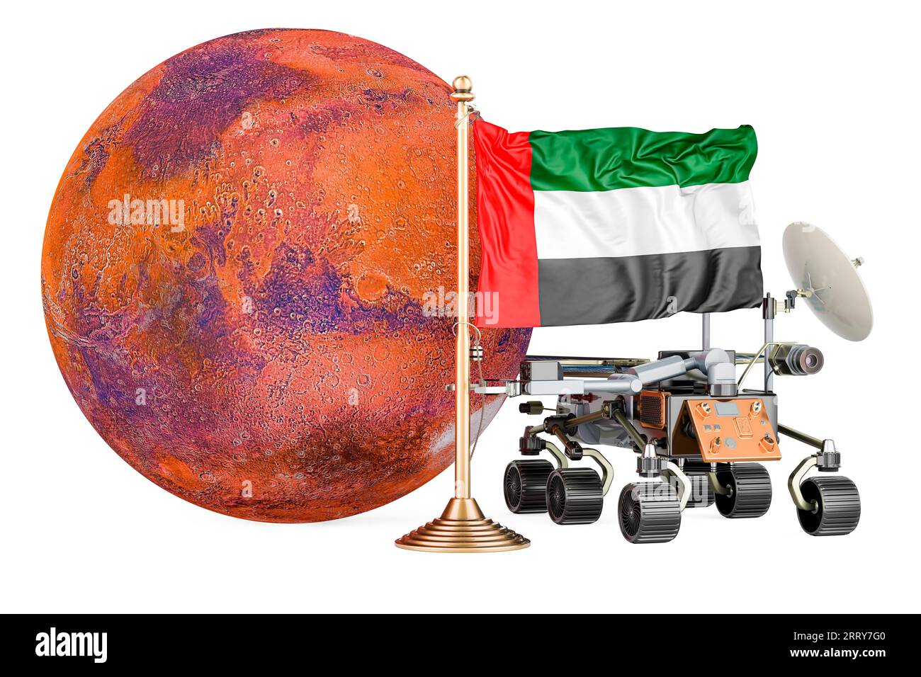 The UAE Mars Exploration Program. Planetary rover with Mars and the ...