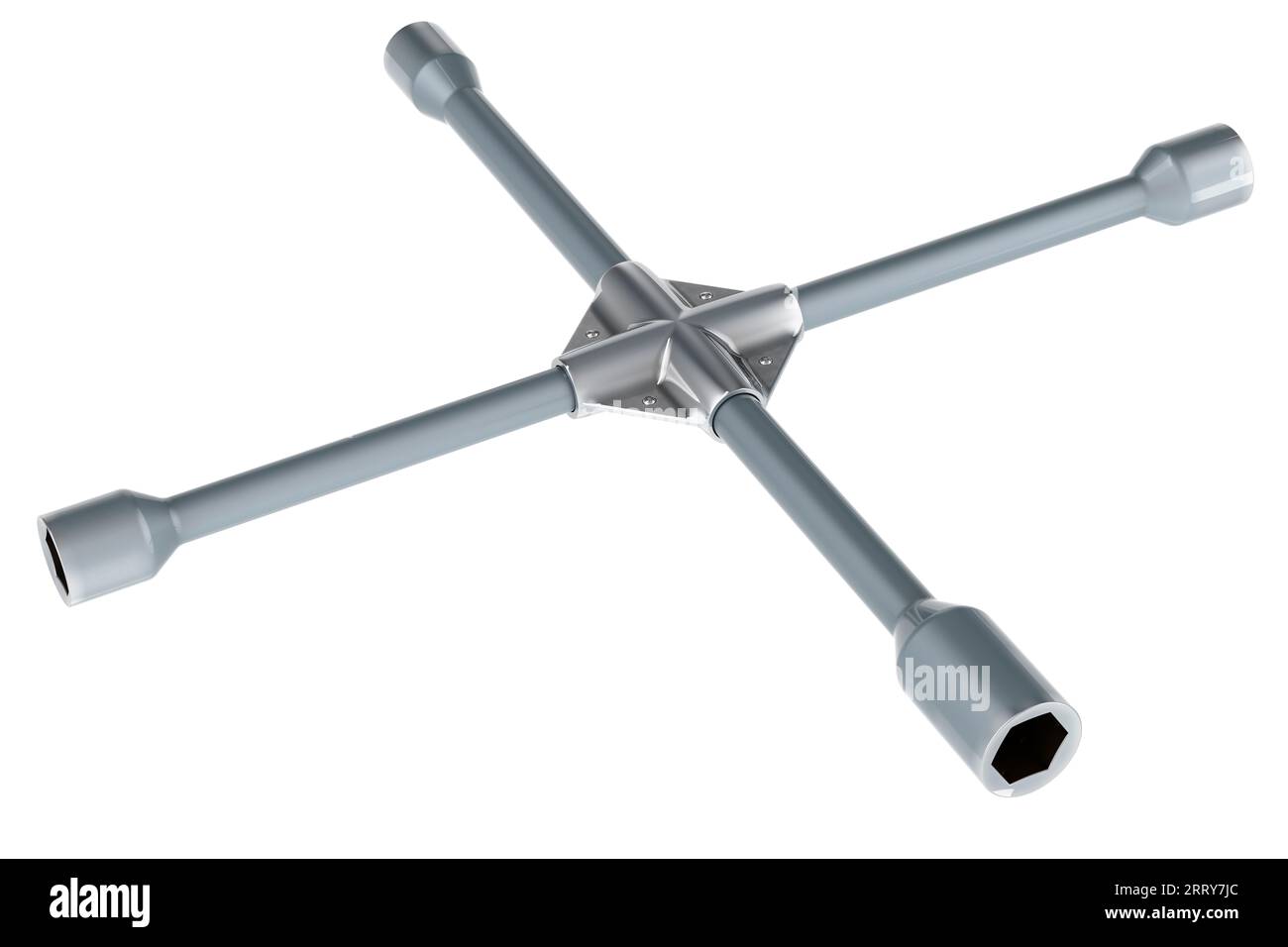Universal Lug Wrench, AntiSlip Cross Wrench, 3D rendering isolated on