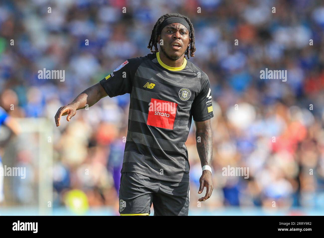Gillingham UK. 09th Sep 2023. Harrogate Town forward Abraham