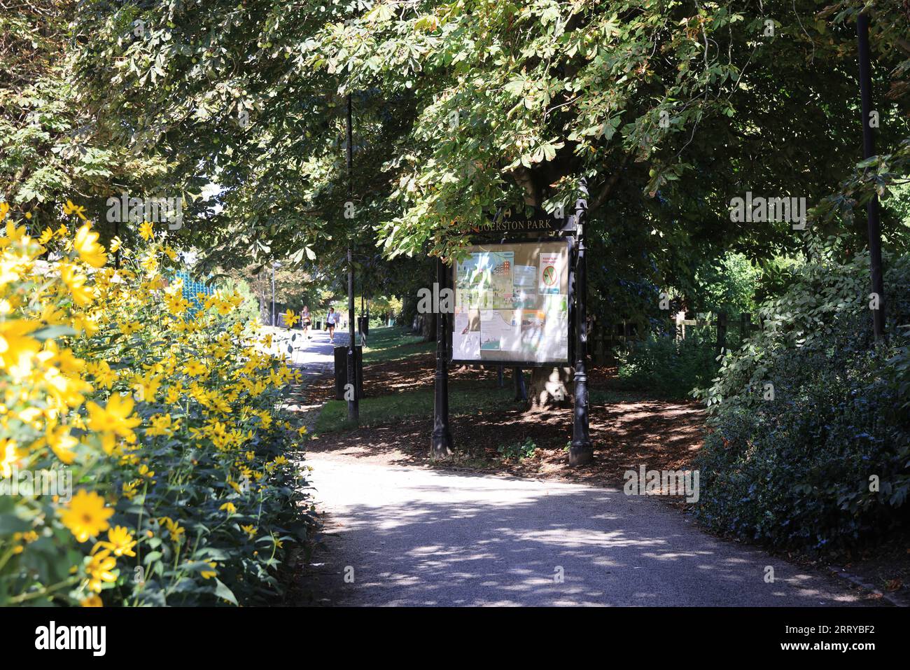 Haggerston Park, next to Hackney City Farm, in east London, UK Stock Photo