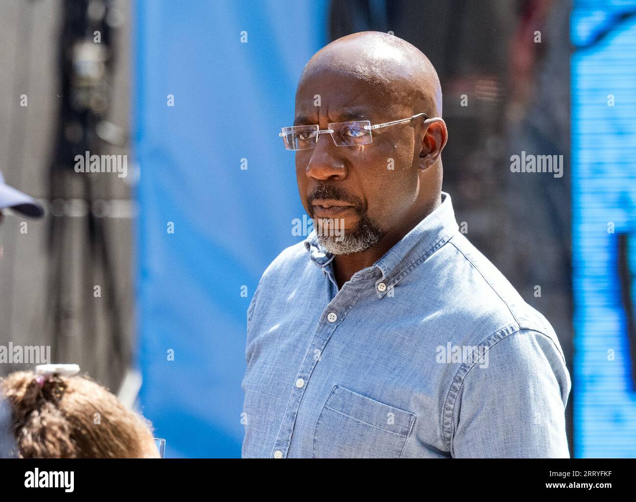 Washington, United States. 09th Sep, 2023. United States Senator Raphael G. Warnock (Democrat of Georgia) appears prior to US Vice President Kamala Harris making remarks honoring the 50th anniversary of hip hop at the Vice President's residence at the US Naval Observatory in Washington, DC on Saturday, September 9, 2023. Photo by Ron Sachs/UPI Credit: UPI/Alamy Live News Stock Photo