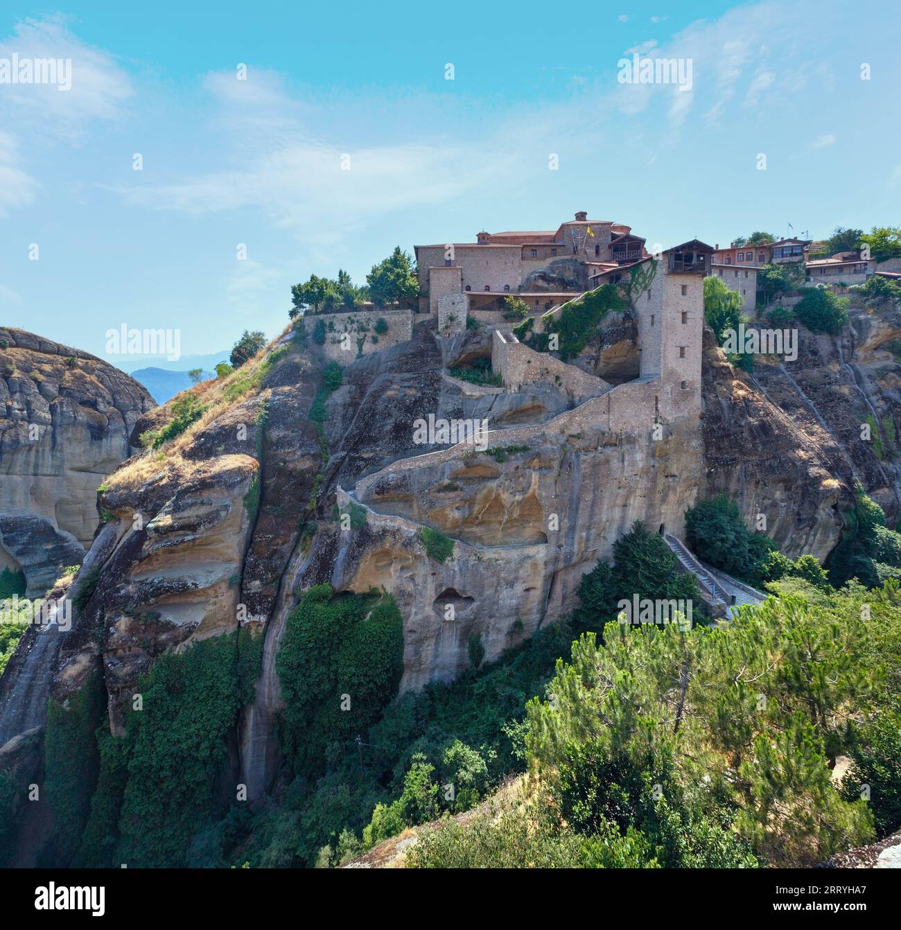 The Meteora - important rocky monasteries complex in Greece Stock Photo ...