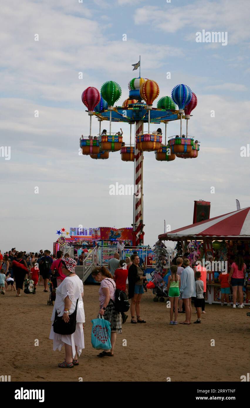 A view of the funfair, at the St Annes Kite Festival, Lytham St Annes