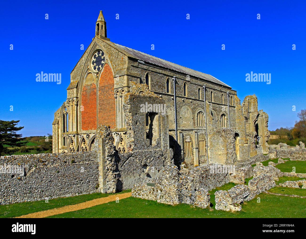 Binham Priory, Norfolk, Church and monastic ruins, Medieval architecture, England Stock Photo
