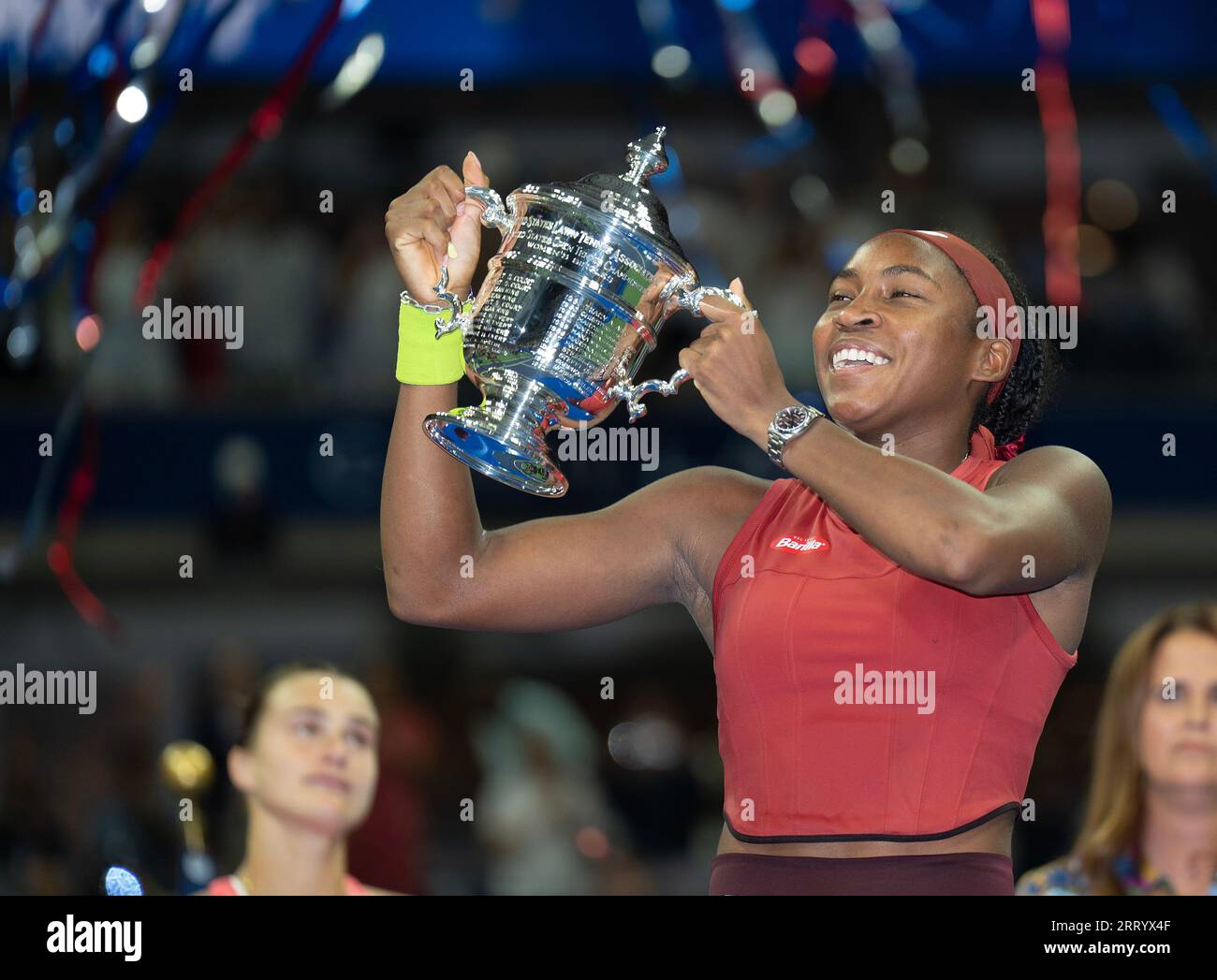 New York, USA. Sept. 9, 2023, New York, NY: Coco Gauff (USA) Poses With ...