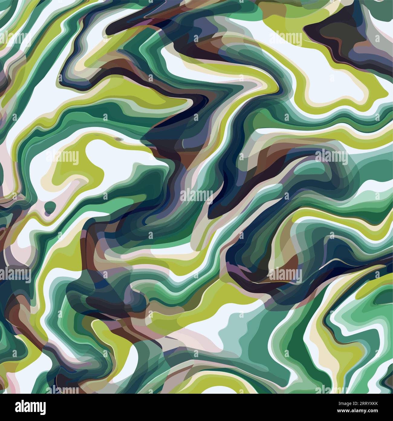 Modern amazon green liquid wave background. wallpaper, marbling effect, vector illustration, fashion, interior, wrapping Stock Vector