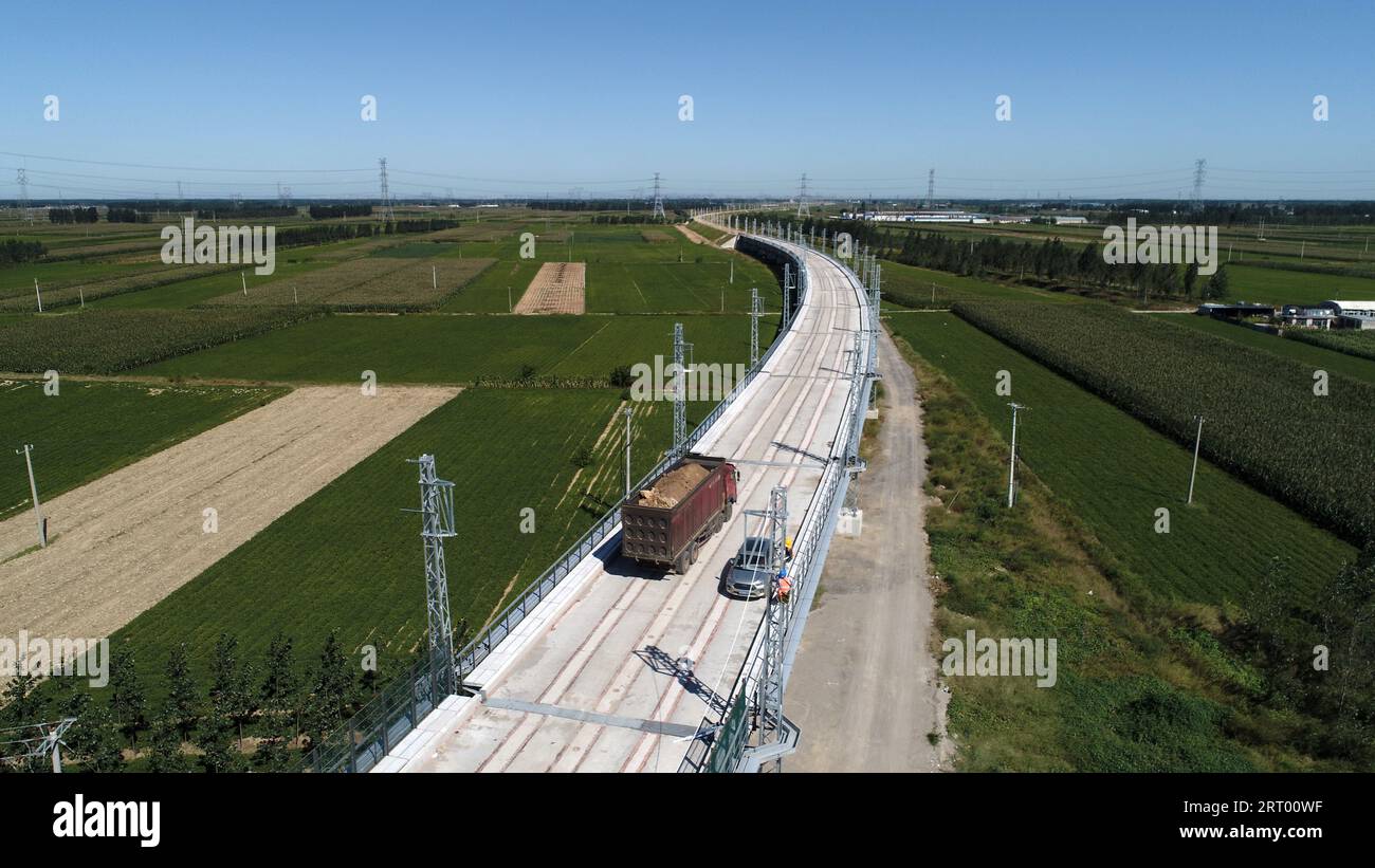Aerial view electrified railway hi-res stock photography and images - Alamy