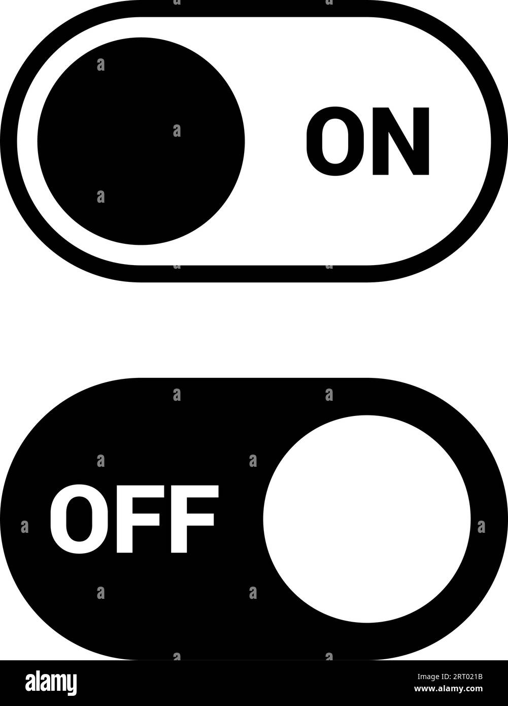 Switch on and Off Black and White Toggle. On and Off Toggle Switch ...