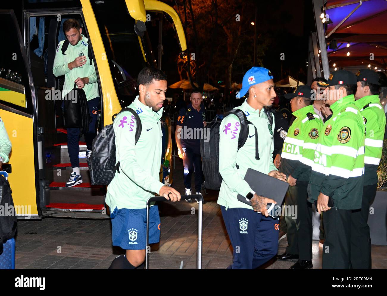 Lima-Peru, September 9, 2023. arrival of the Brazilian football team in Lima, for the match against the Peru team. Credit: Andre Paes/Alamy Live News Stock Photo
