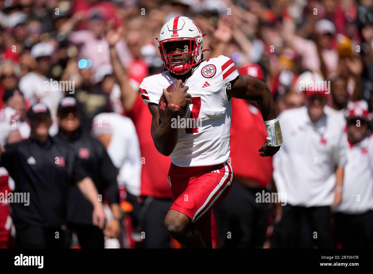 Nebraska quarterback Jeff Sims (7) in the second half of an NCAA ...