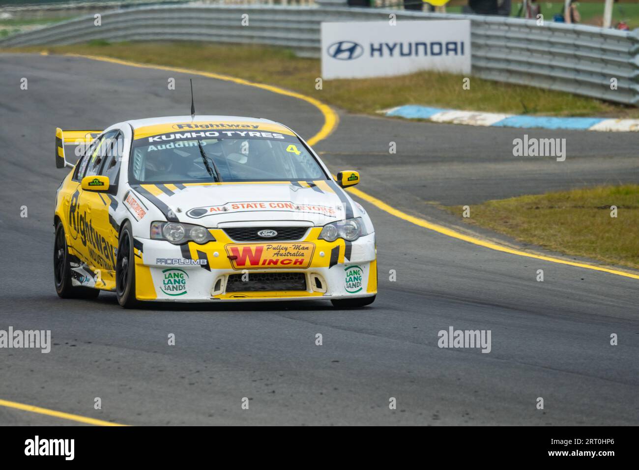 Sandown Park, Australia. 10 September, 2023. Tony Auddino back on track today after an eventful Saturday at the Shannon’s Speed Series. Credit: James Forrester/Alamy Live News Stock Photo