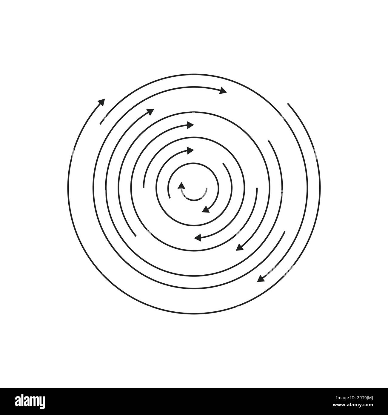 Rotating arrows in circle clockwise direction Stock Vector