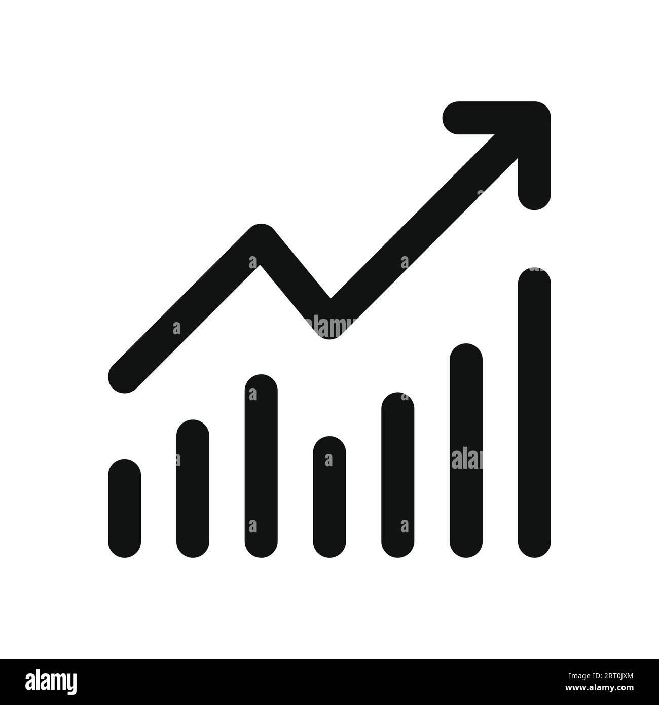 Graph growth up and down chart analysis icon Stock Vector