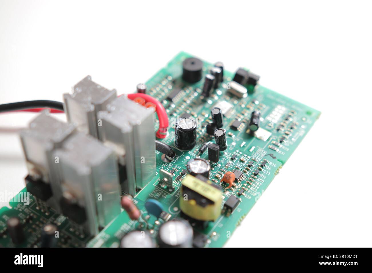 Power Supply modern printedcircuit board with electronic components