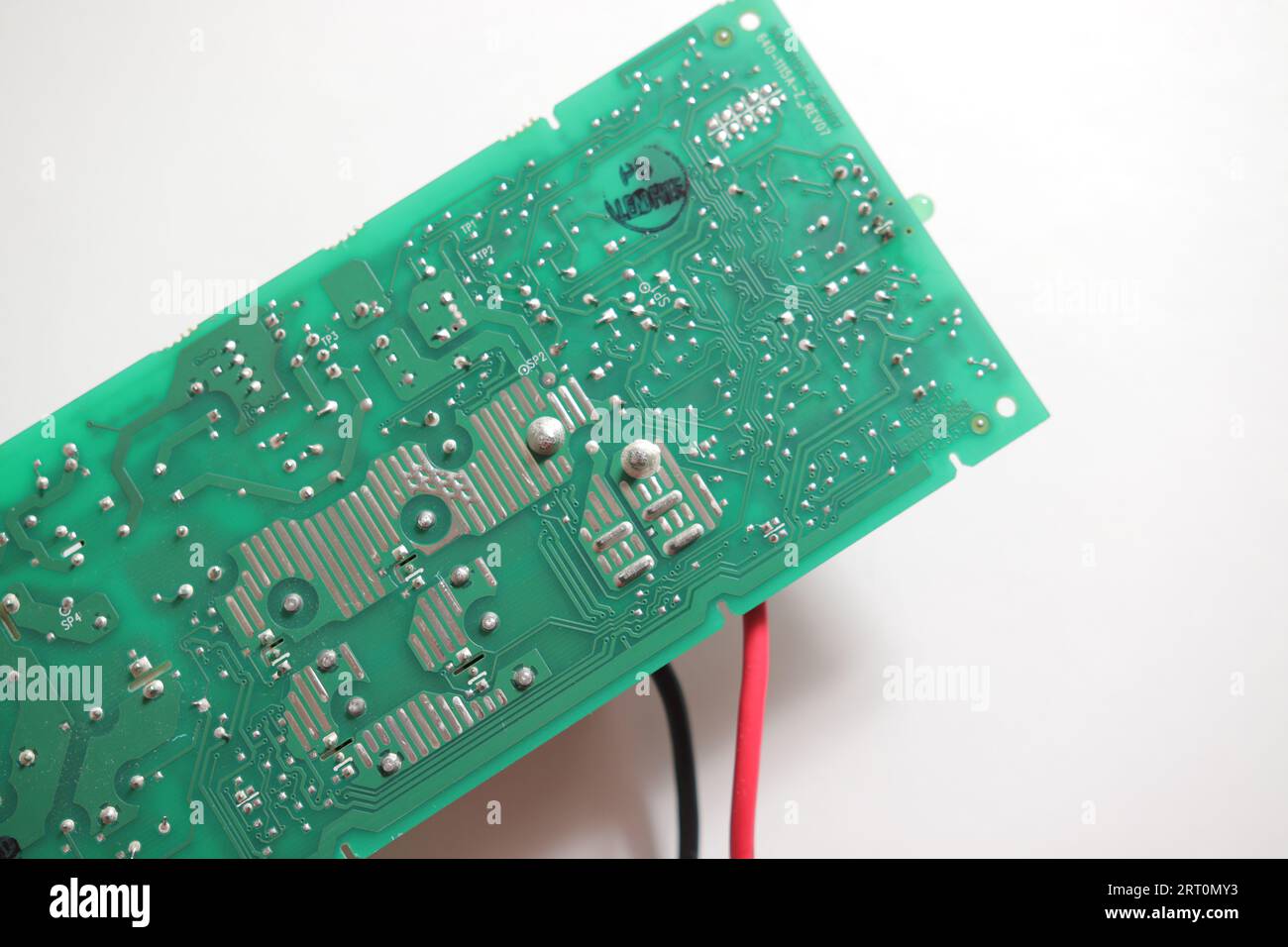 Power Supply modern printed-circuit board with electronic components