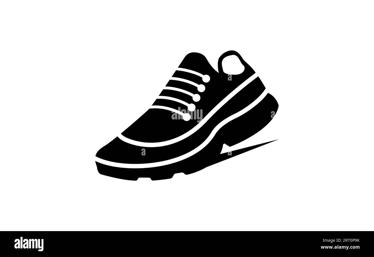 Sports shoe footwear fast running icon Stock Vector