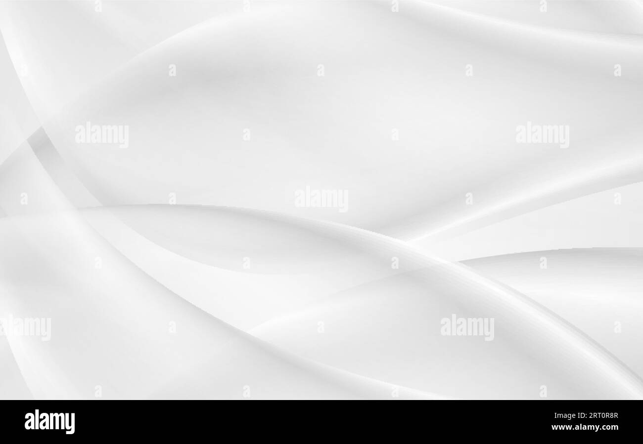 Abstract grey liquid flowing elegant waves graphic design. Smooth white ...