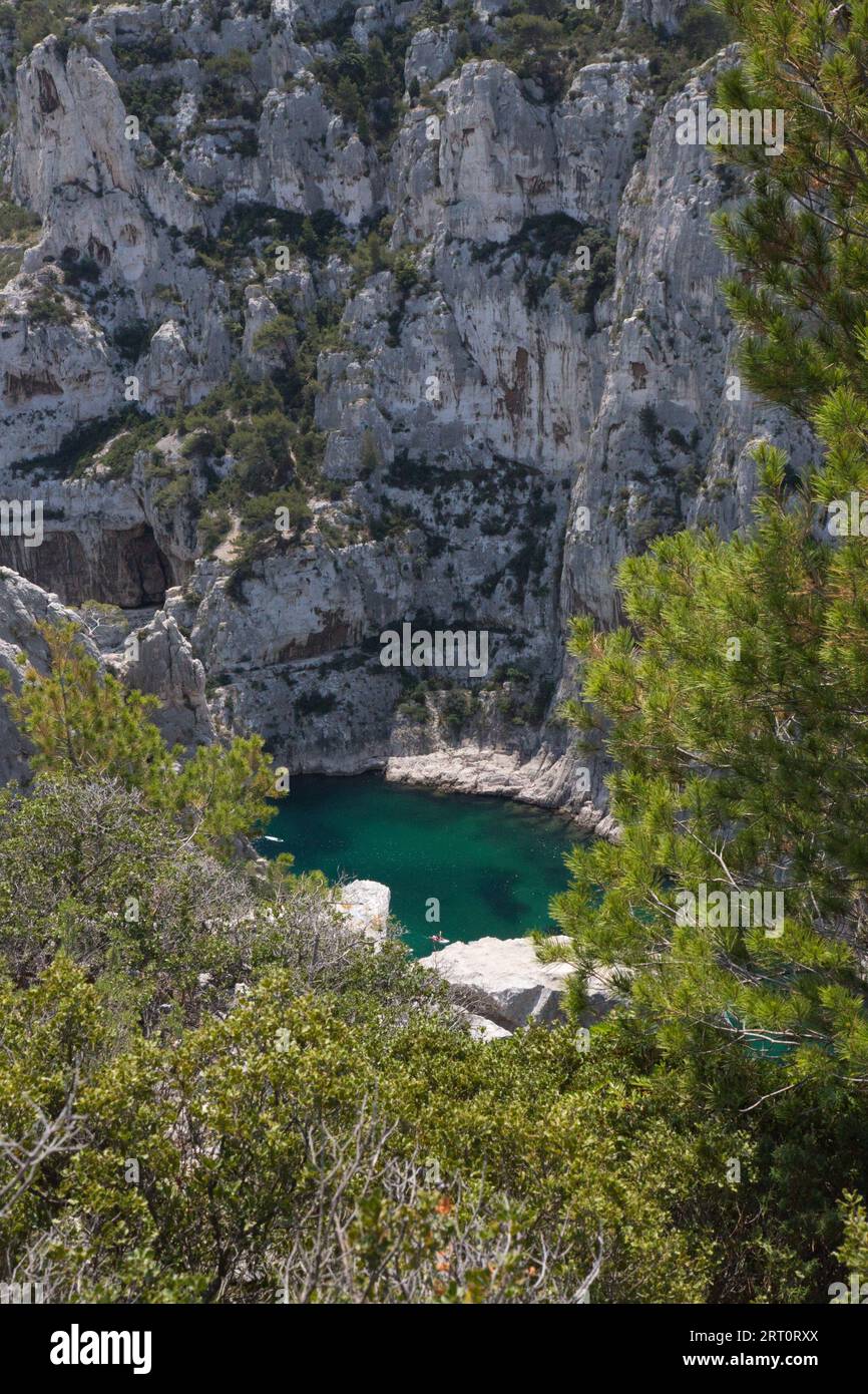 the calancues in southern france with their impressive rocks, crystal ...